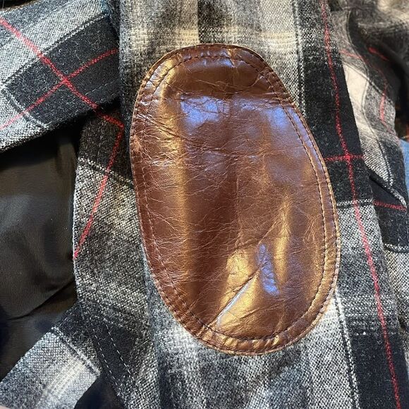 Smythe Equestrian Plaid Leather Elbow Patch Blazer Jacket 4 - Picture 9 of 10